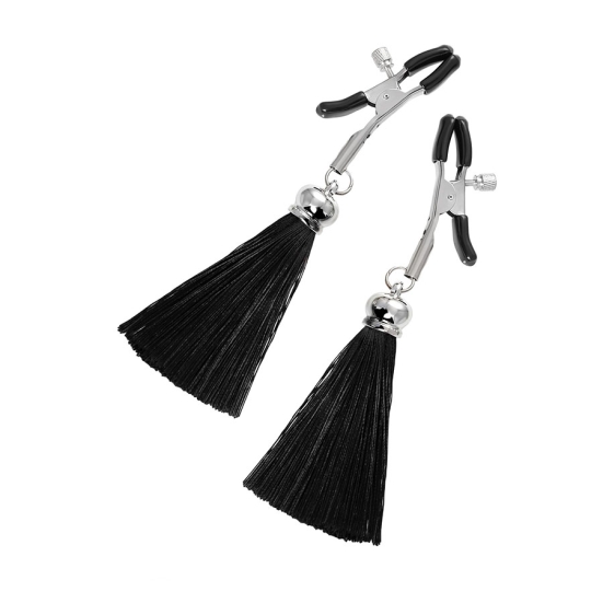 Зажимы на соски «Прищепки» с кисточками из шелка