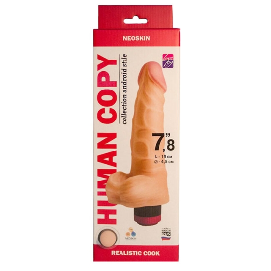 Фаллос-вибратор Lovetoy Human Copy 7,8&quot;