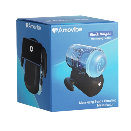 Робот-мастурбатор Amovibe Black Knight с бусинами